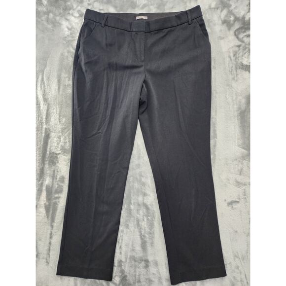 Maurices High Rise Straight Leg Dress Pants Size 16 Black Stretch Office Career - Picture 1 of 10